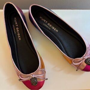 Kurt Geiger Pink, Purple, and Orange Flats